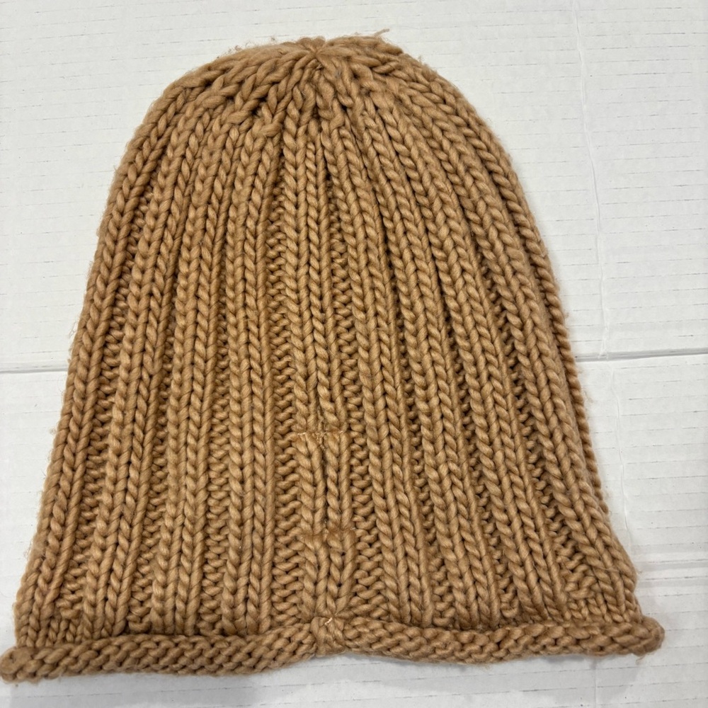 FREE PEOPLE Cozy Warm Tan Knit Beanie OS - Picture 4 of 7